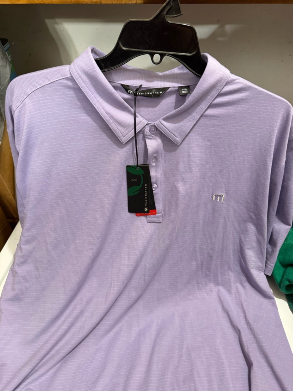 Travis Mathew Lavender Short-Sleeve Polo 3XL
